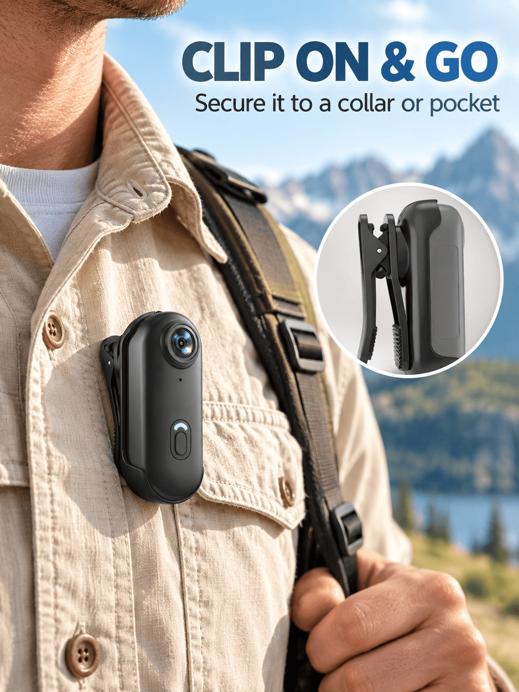 1080P Mini Action Camera with WiFi & Magnetic Mounting Kit